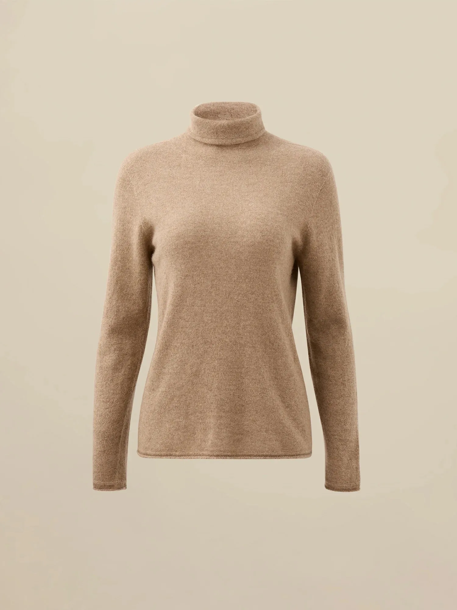 Amoretu 100% Cashmere Turtleneck Long Sleeve Sweater Top