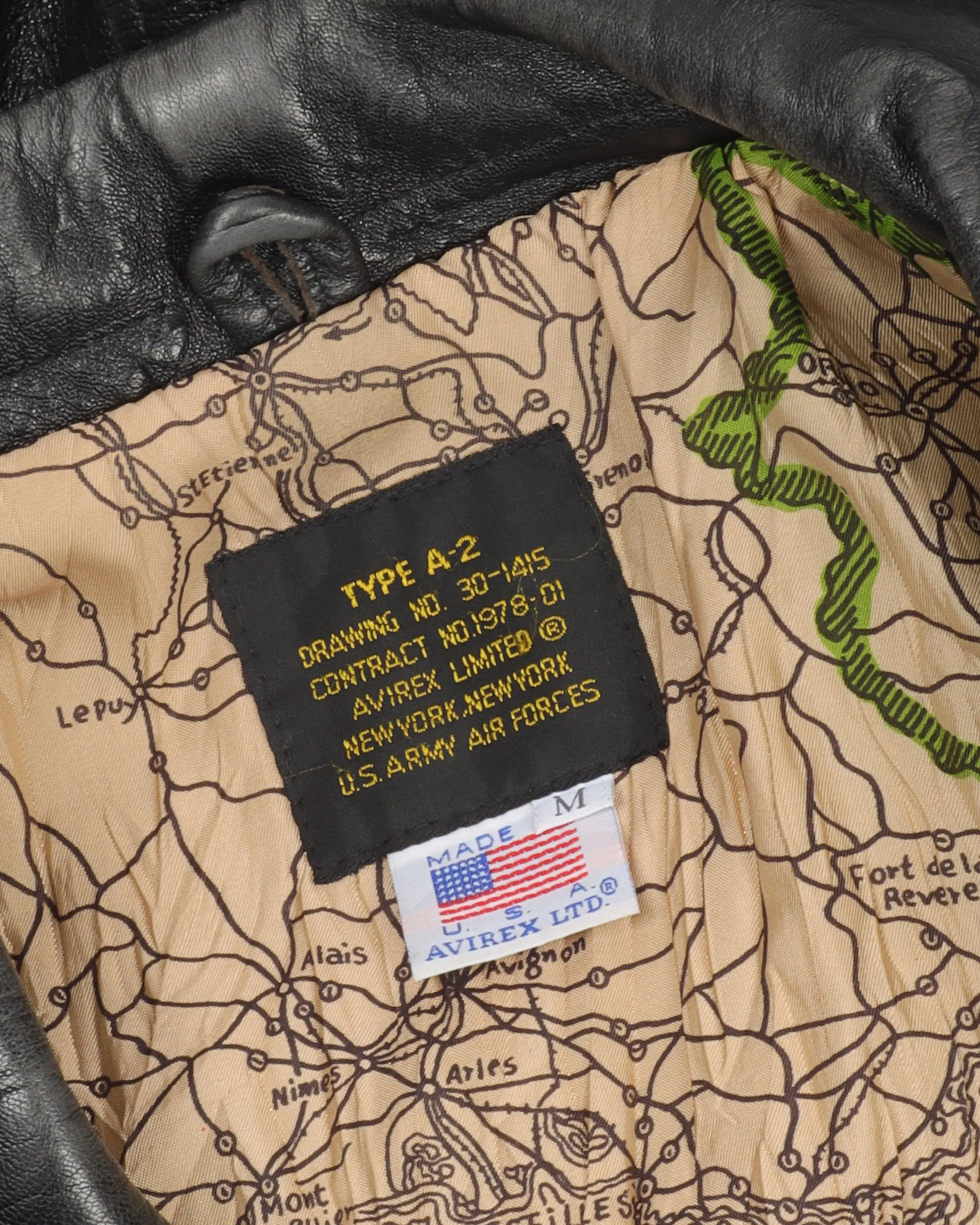 Avirex Type A-2 Leather Bomber Jacket