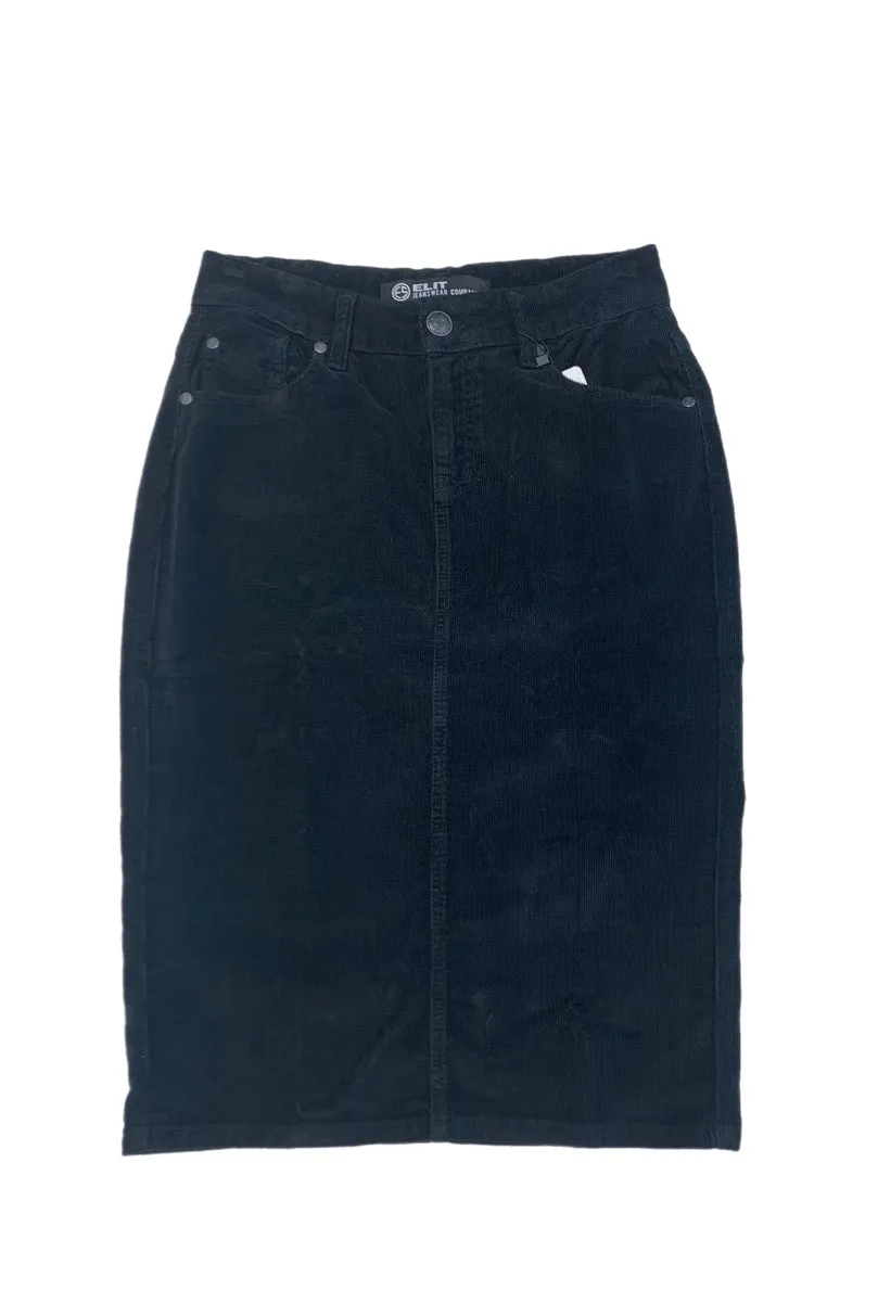 Black Corduroy Skirt Style 210-70B