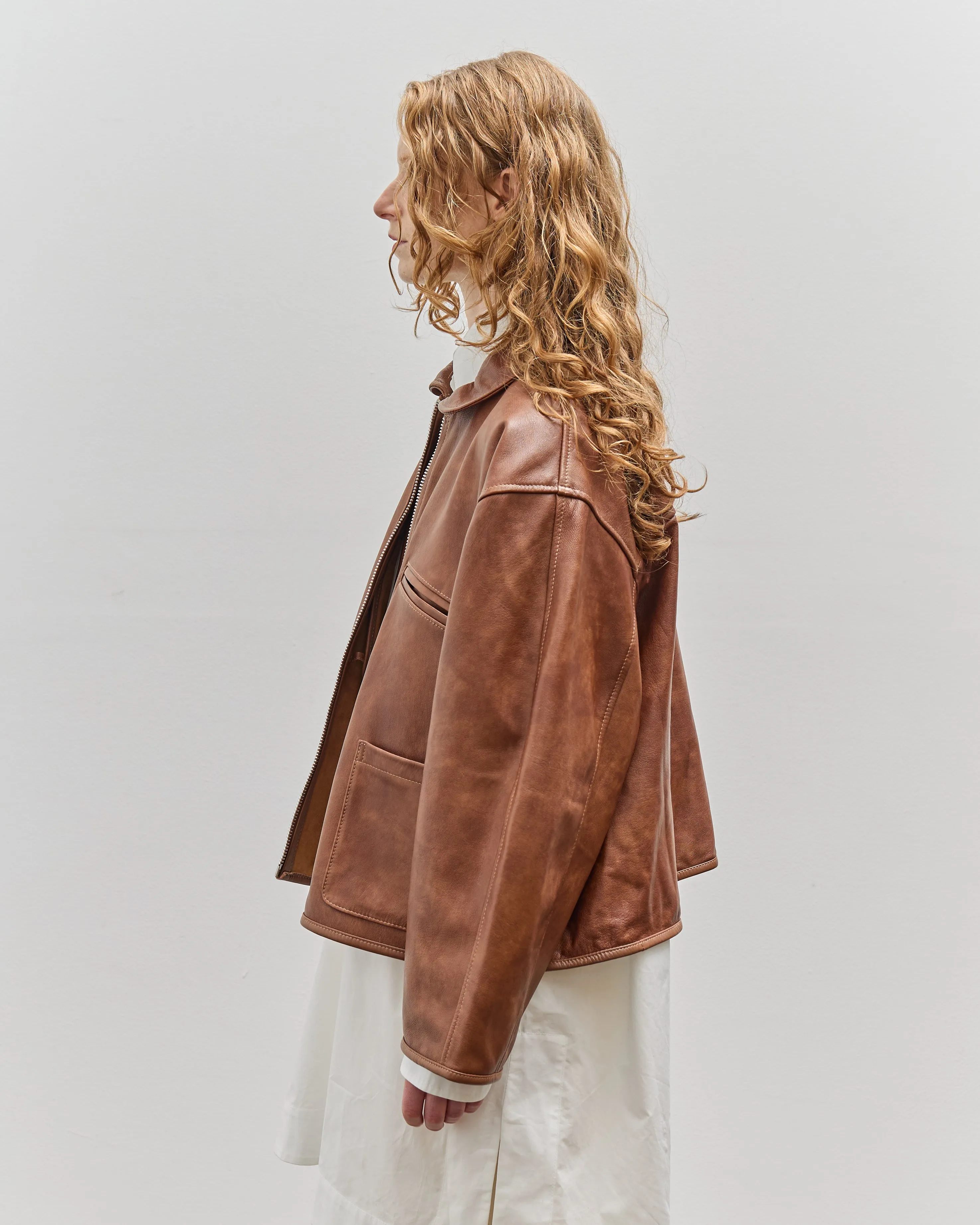Cawley Leather Flying Jacket, Tan