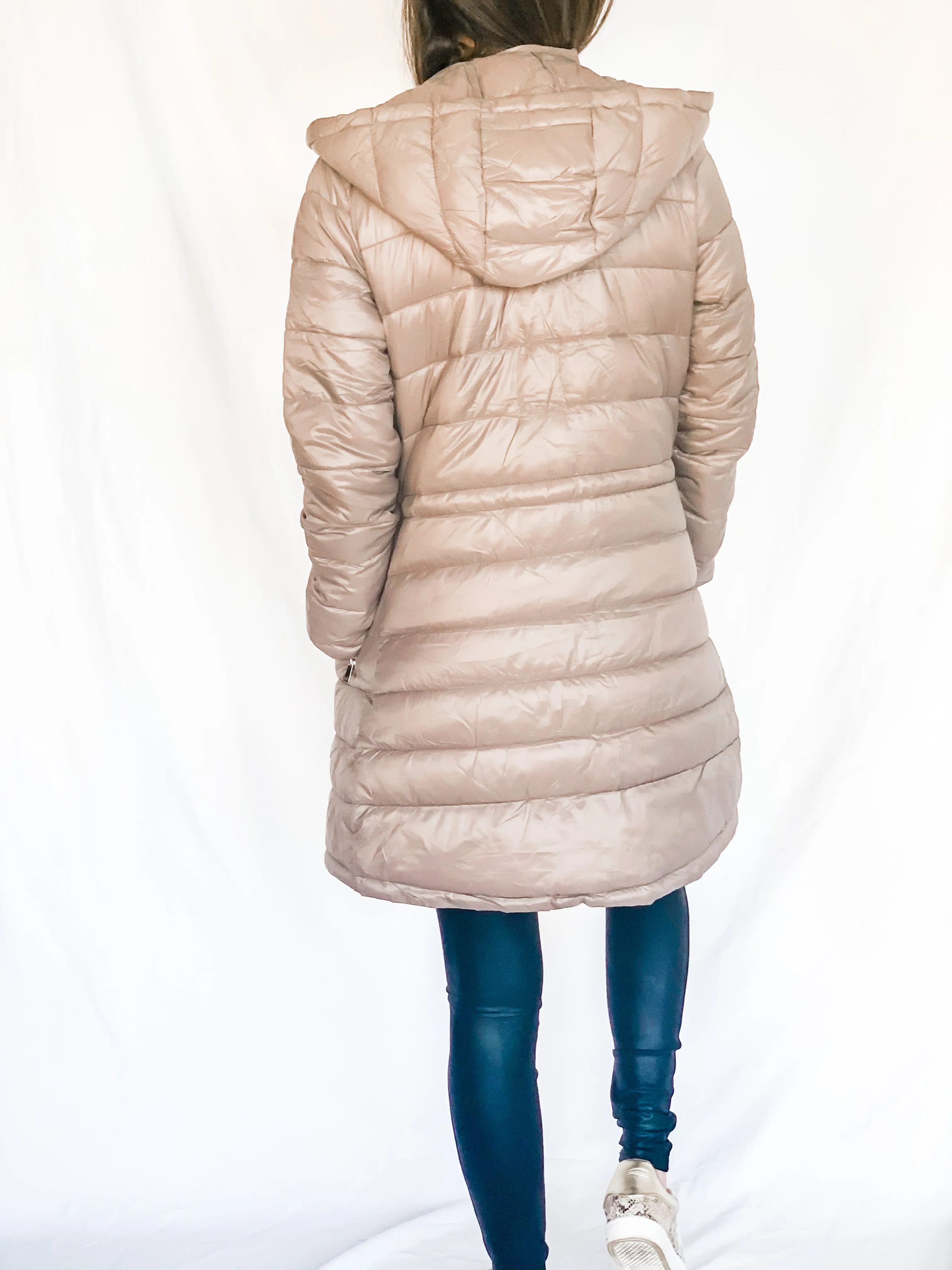 Chilled Out Taupe Puffer Jacket - FINAL SALE