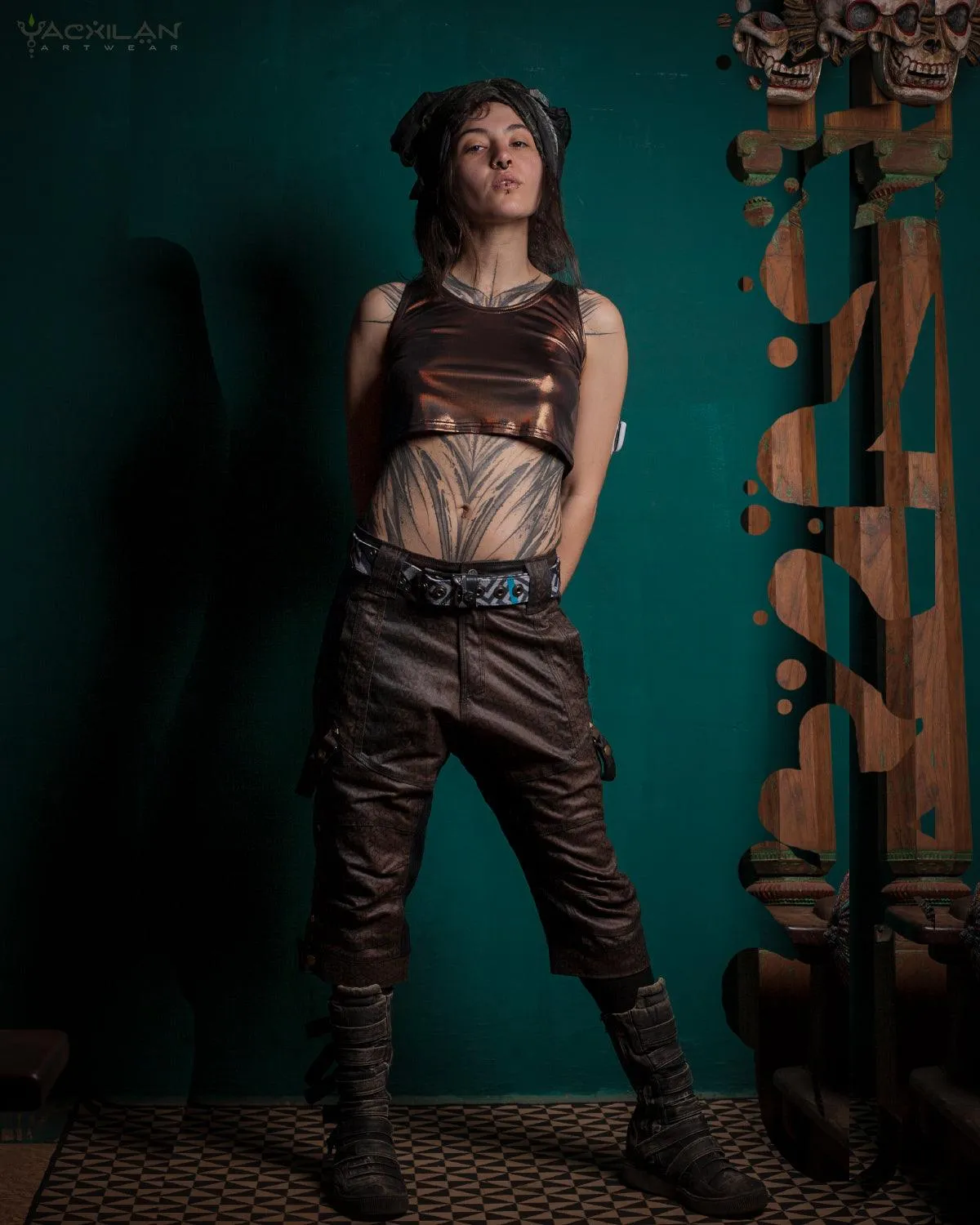 Corsaire Pants Woman / Waxed Denim - Brown SANDSOTIME