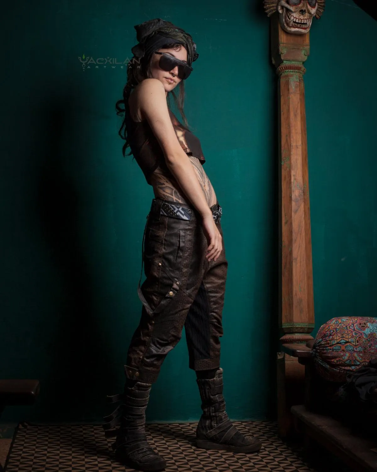 Corsaire Pants Woman / Waxed Denim - Brown SANDSOTIME