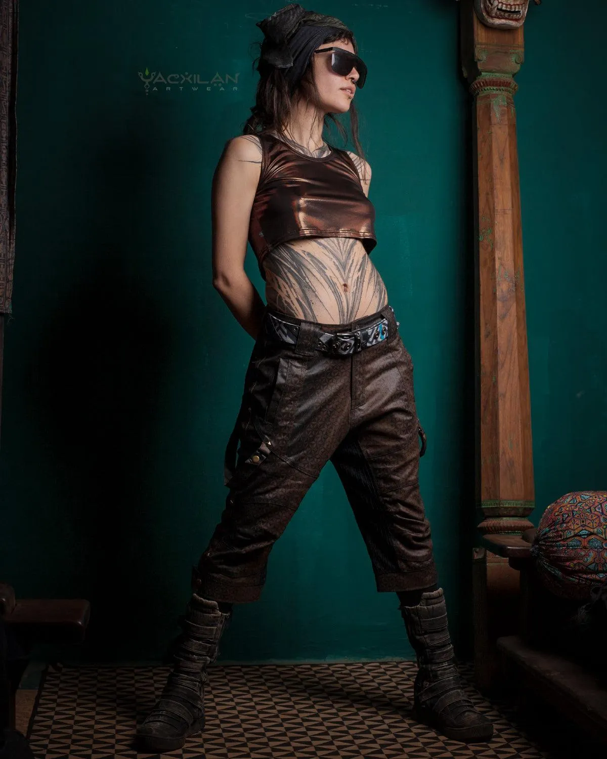 Corsaire Pants Woman / Waxed Denim - Brown SANDSOTIME