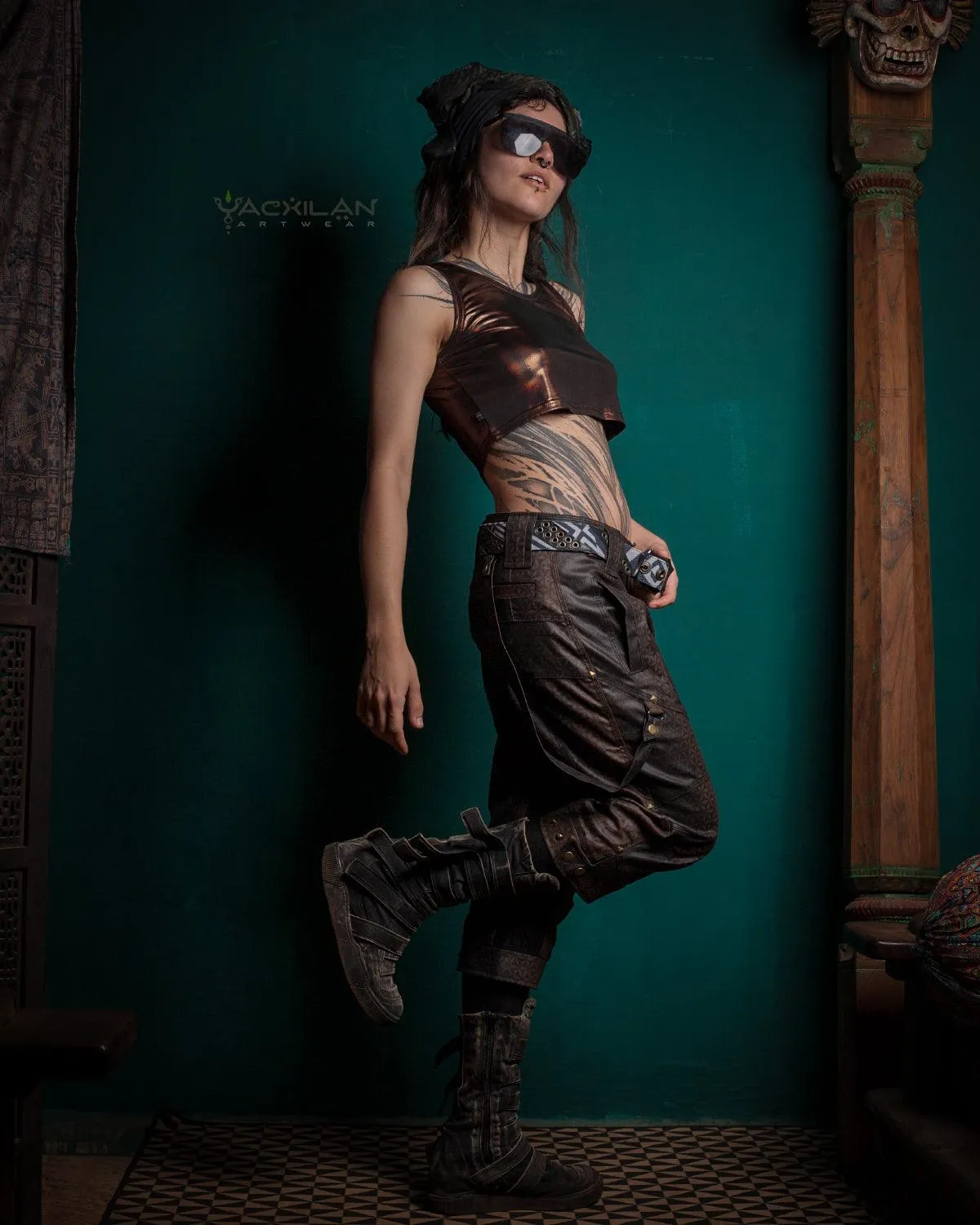 Corsaire Pants Woman / Waxed Denim - Brown SANDSOTIME