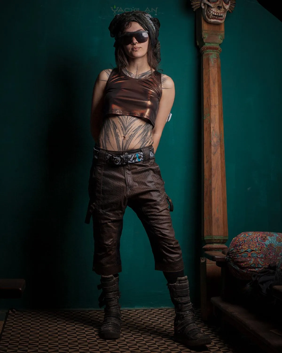 Corsaire Pants Woman / Waxed Denim - Brown SANDSOTIME