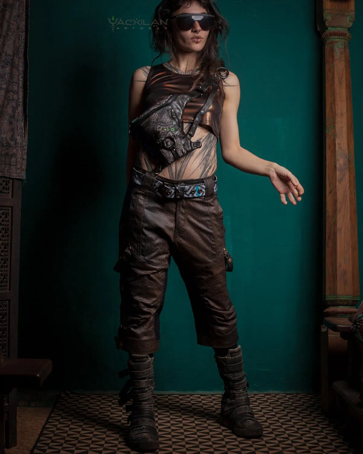 Corsaire Pants Woman / Waxed Denim - Brown SANDSOTIME