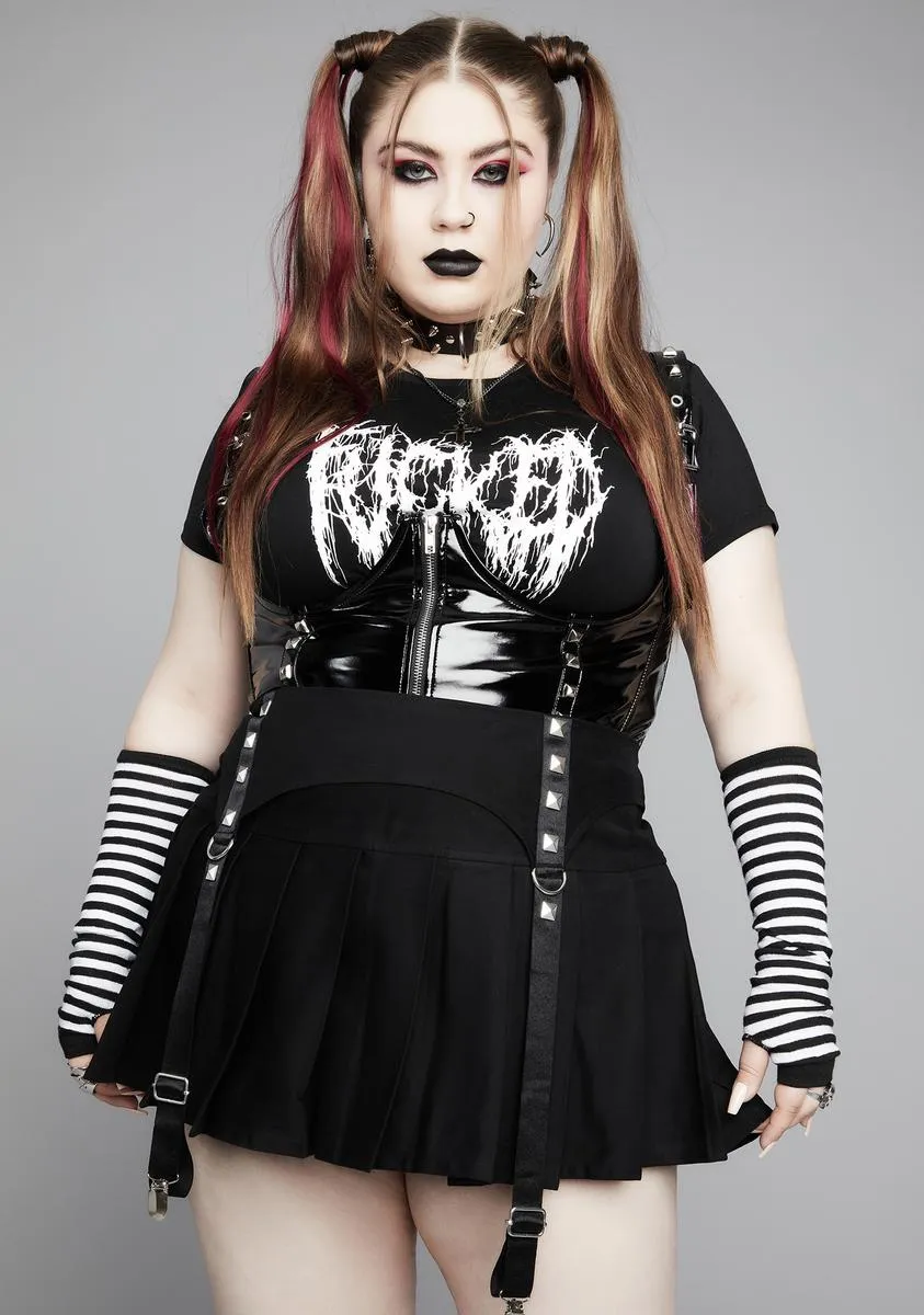 Cursed Meet The Reaper Garter Mini Skirt