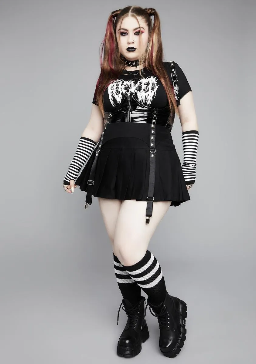 Cursed Meet The Reaper Garter Mini Skirt