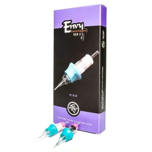 ENVY Gen2 Cartridge #12 Pico Flow Tip 1 Round Liner Extra Long Taper EXPRIING SOON