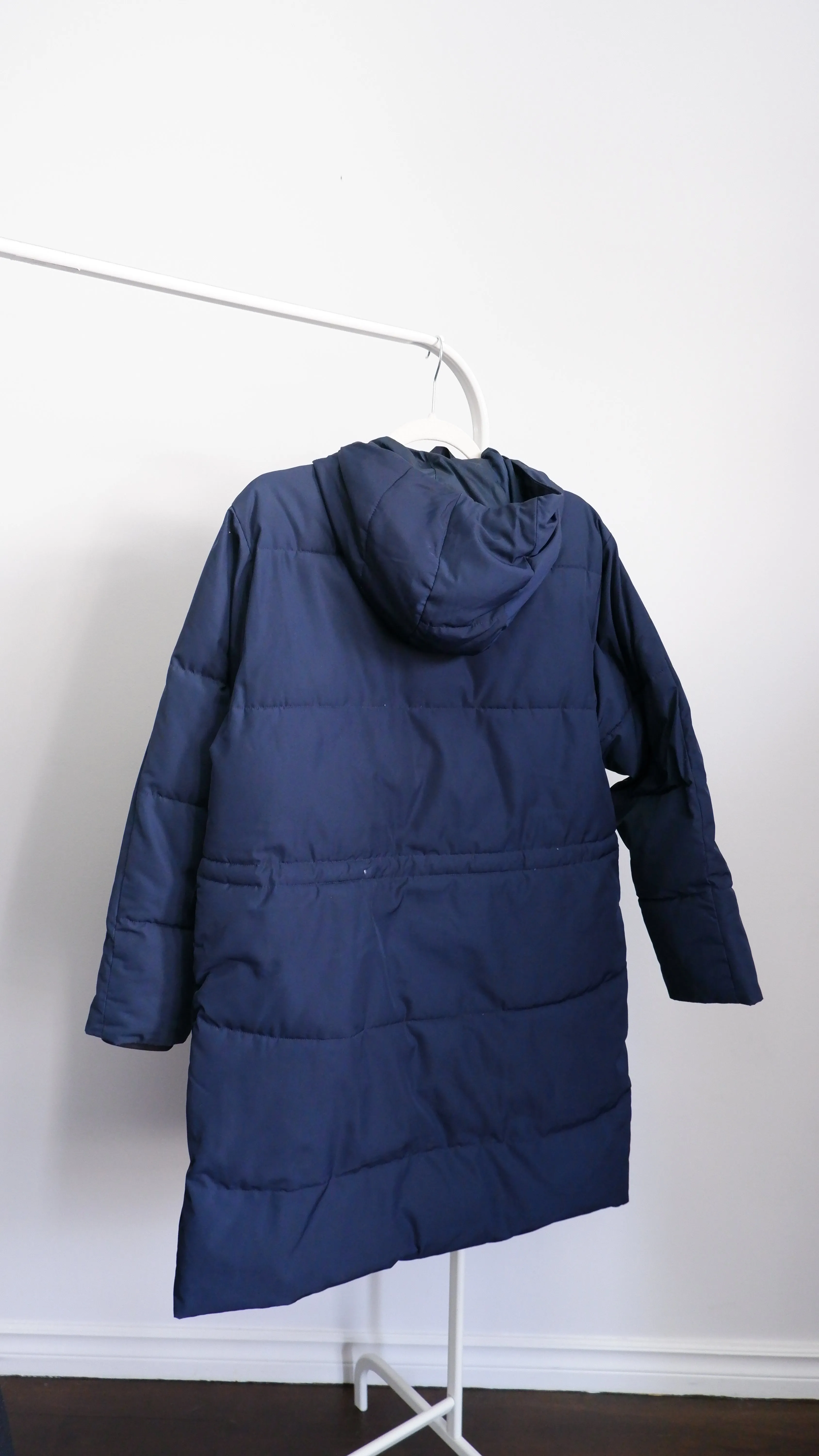 Everlane The ReNew Long Puffer in True Navy - M