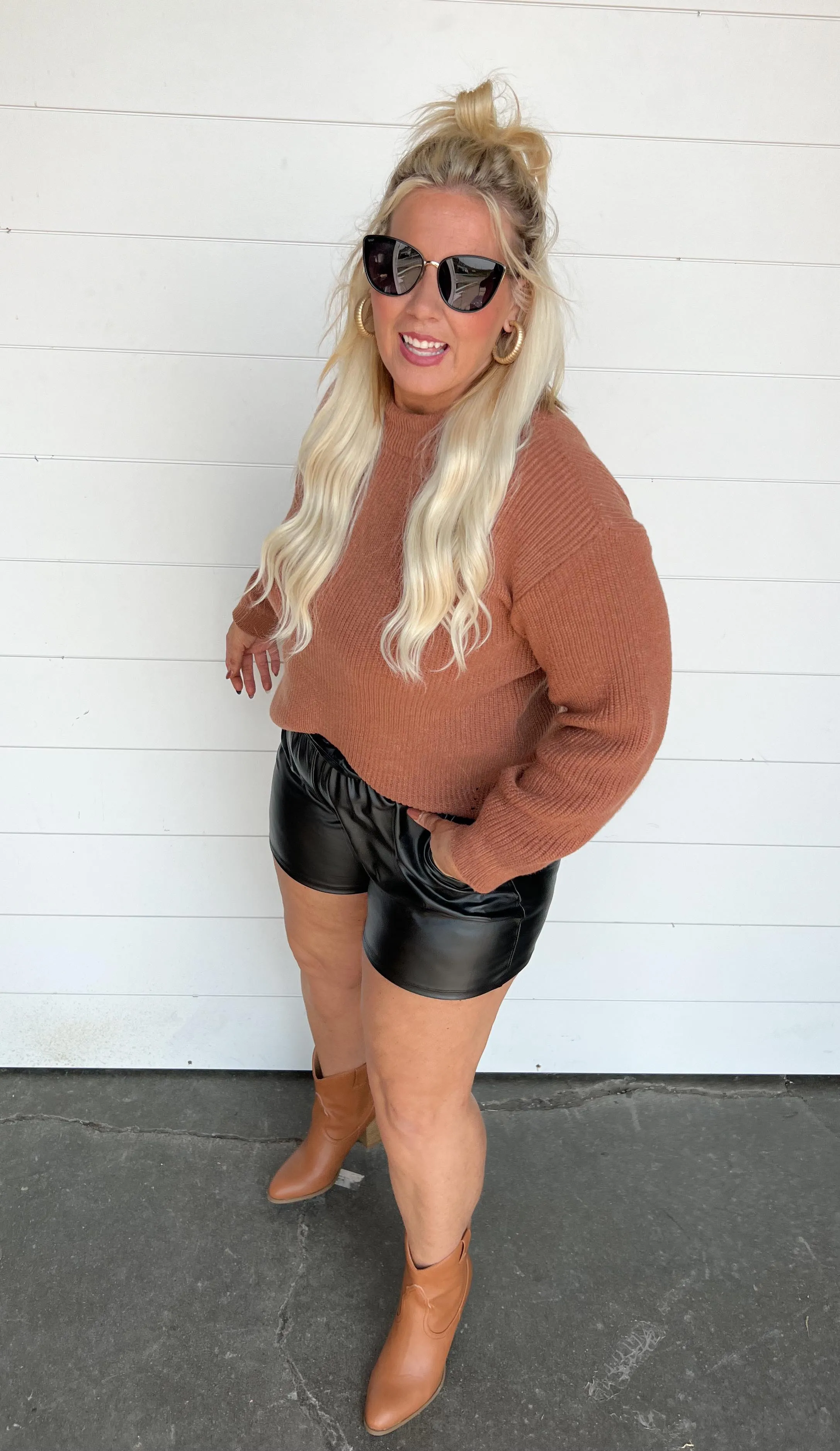 Faux Leather Shorts - Final Sale*