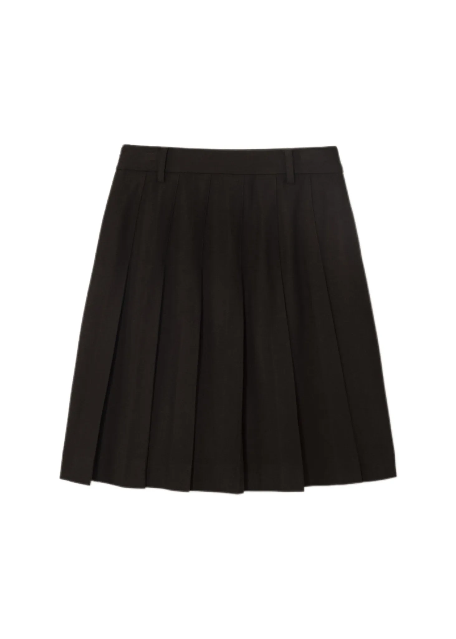 Flannel Pleats Midi Skirt