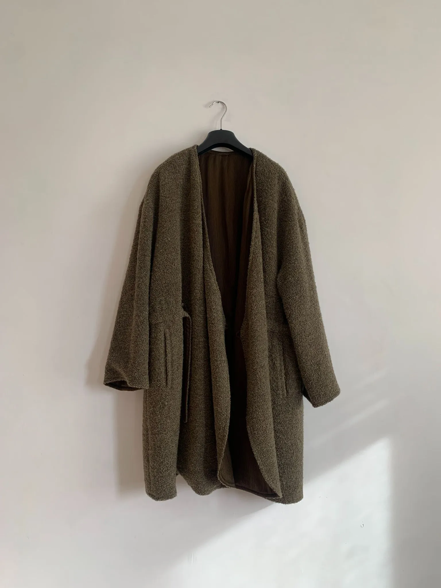 Giorgio Armani Vintage Boucle Wool Reversible Sweater Coat