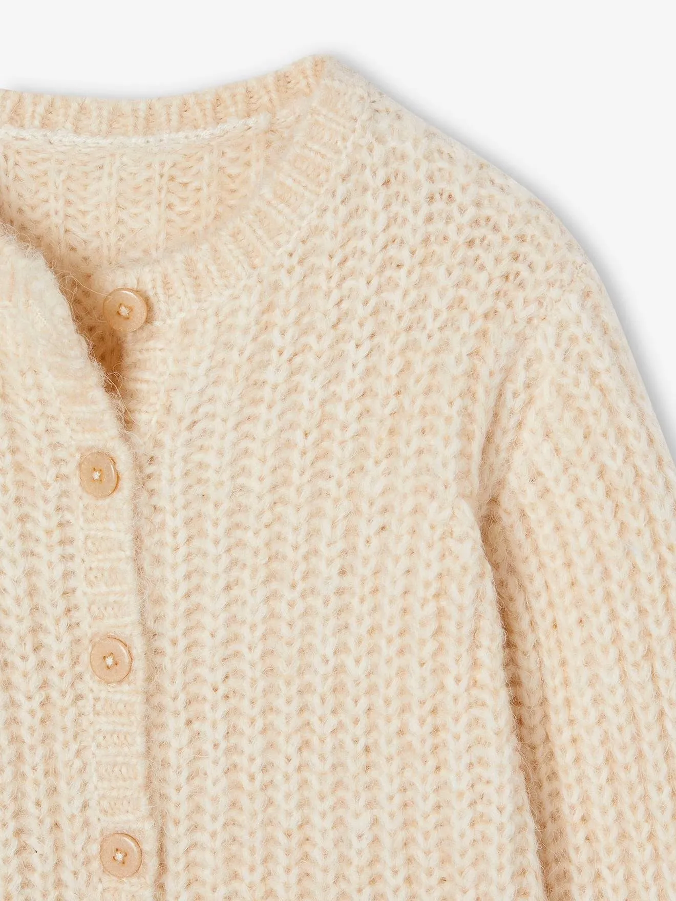 Girls Loose-Fitting Soft Knit Cardigan