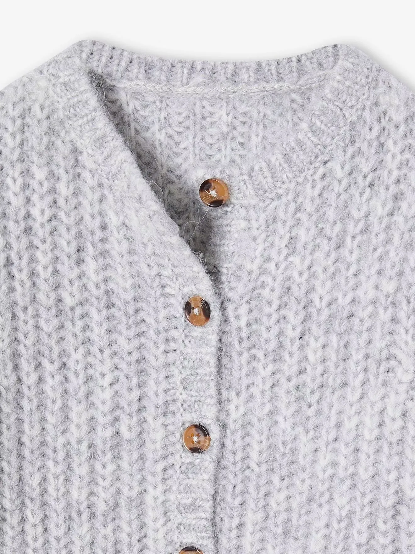 Girls Loose-Fitting Soft Knit Cardigan