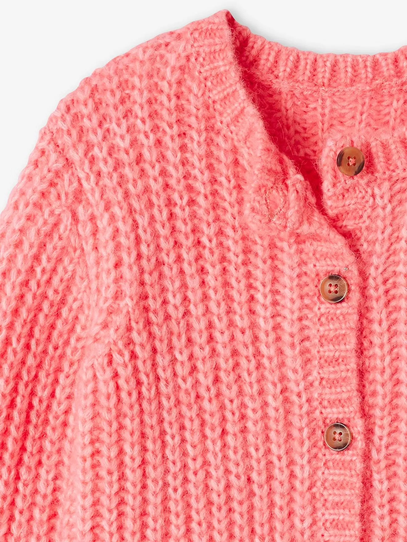Girls Loose-Fitting Soft Knit Cardigan