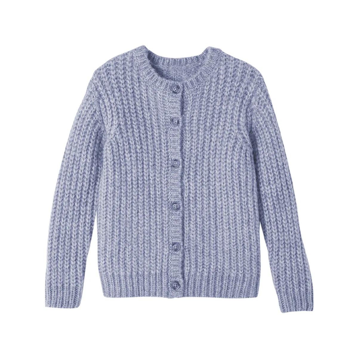 Girls Loose-Fitting Soft Knit Cardigan