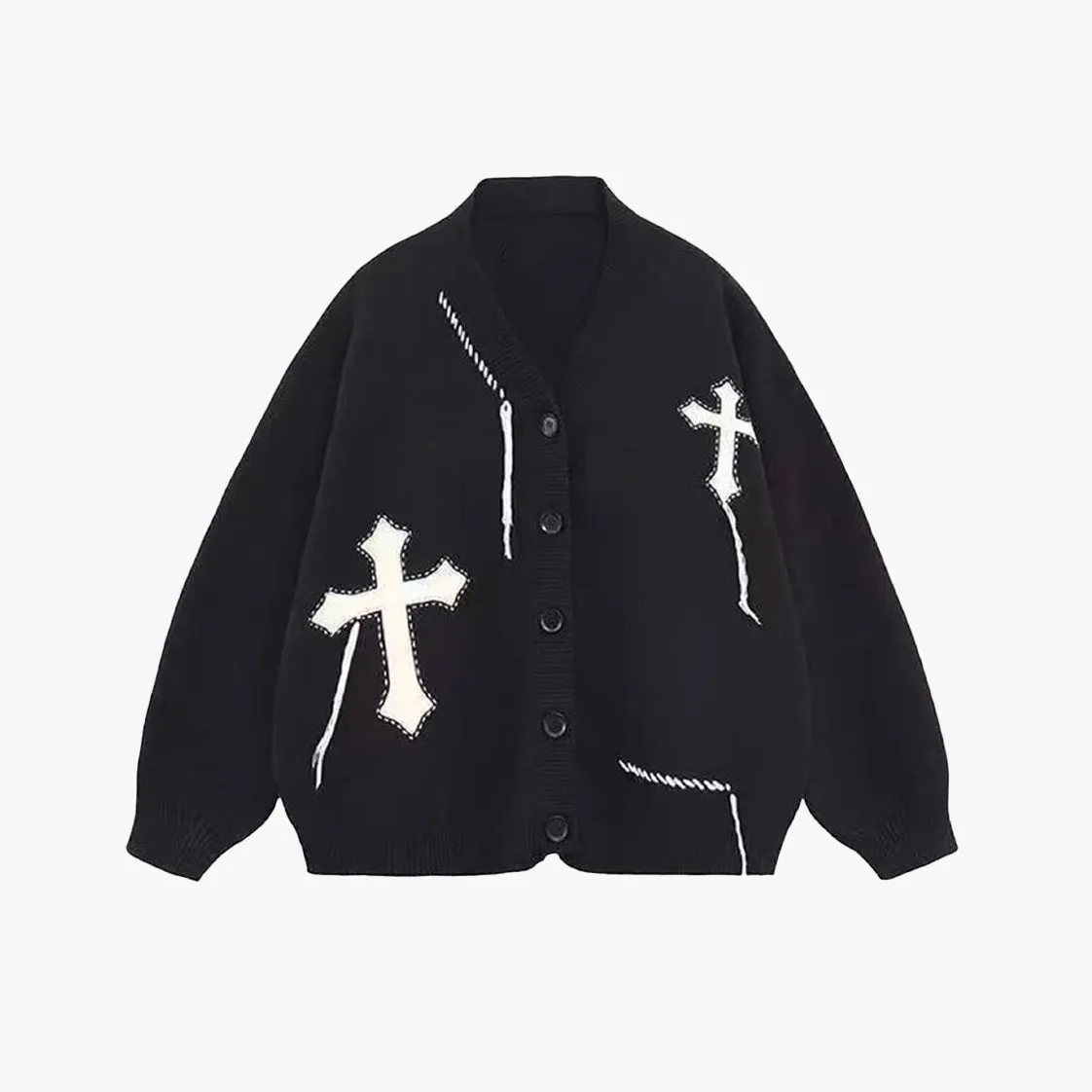 Gothika Black Oversized Cardigan