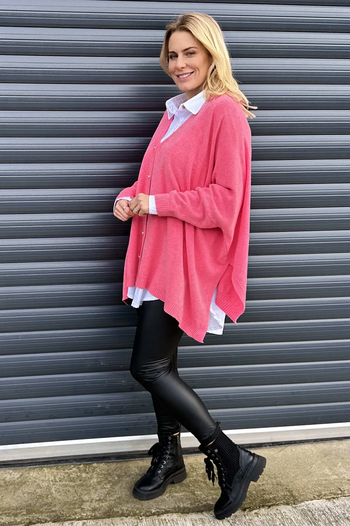 Hattie Knitted Cardigan Pink