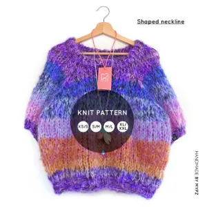 Knit pattern – Chunky top-down raglan sweater Jeans No.15 (ENG-NL)