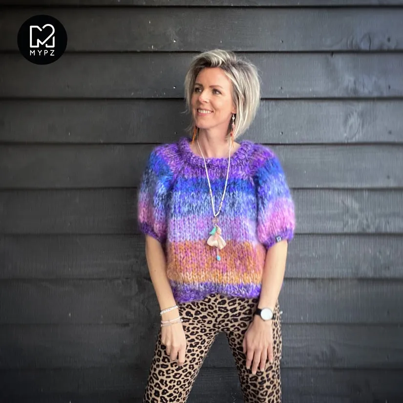Knit pattern – Chunky top-down raglan sweater Jeans No.15 (ENG-NL)