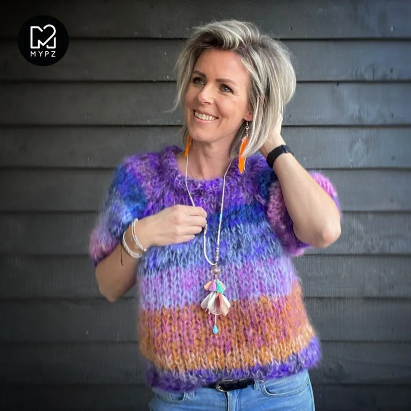 Knit pattern – Chunky top-down raglan sweater Jeans No.15 (ENG-NL)
