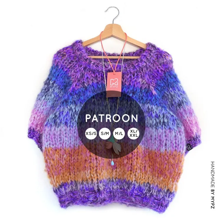 Knit pattern – Chunky top-down raglan sweater Jeans No.15 (ENG-NL)