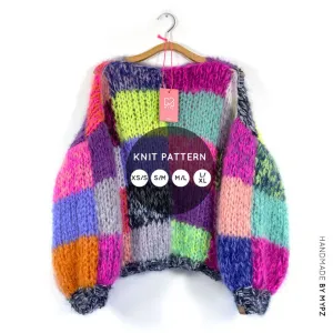 Knit pattern – MYPZ Chunky Rainbow Patchwork Pullover No.15 (ENG-NL)
