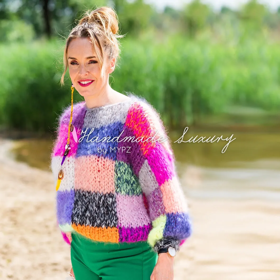 Knit pattern – MYPZ Chunky Rainbow Patchwork Pullover No.15 (ENG-NL)