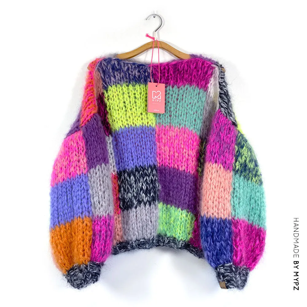 Knit pattern – MYPZ Chunky Rainbow Patchwork Pullover No.15 (ENG-NL)