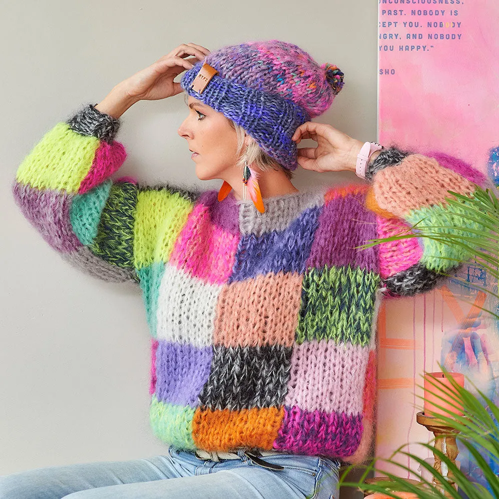 Knit pattern – MYPZ Chunky Rainbow Patchwork Pullover No.15 (ENG-NL)