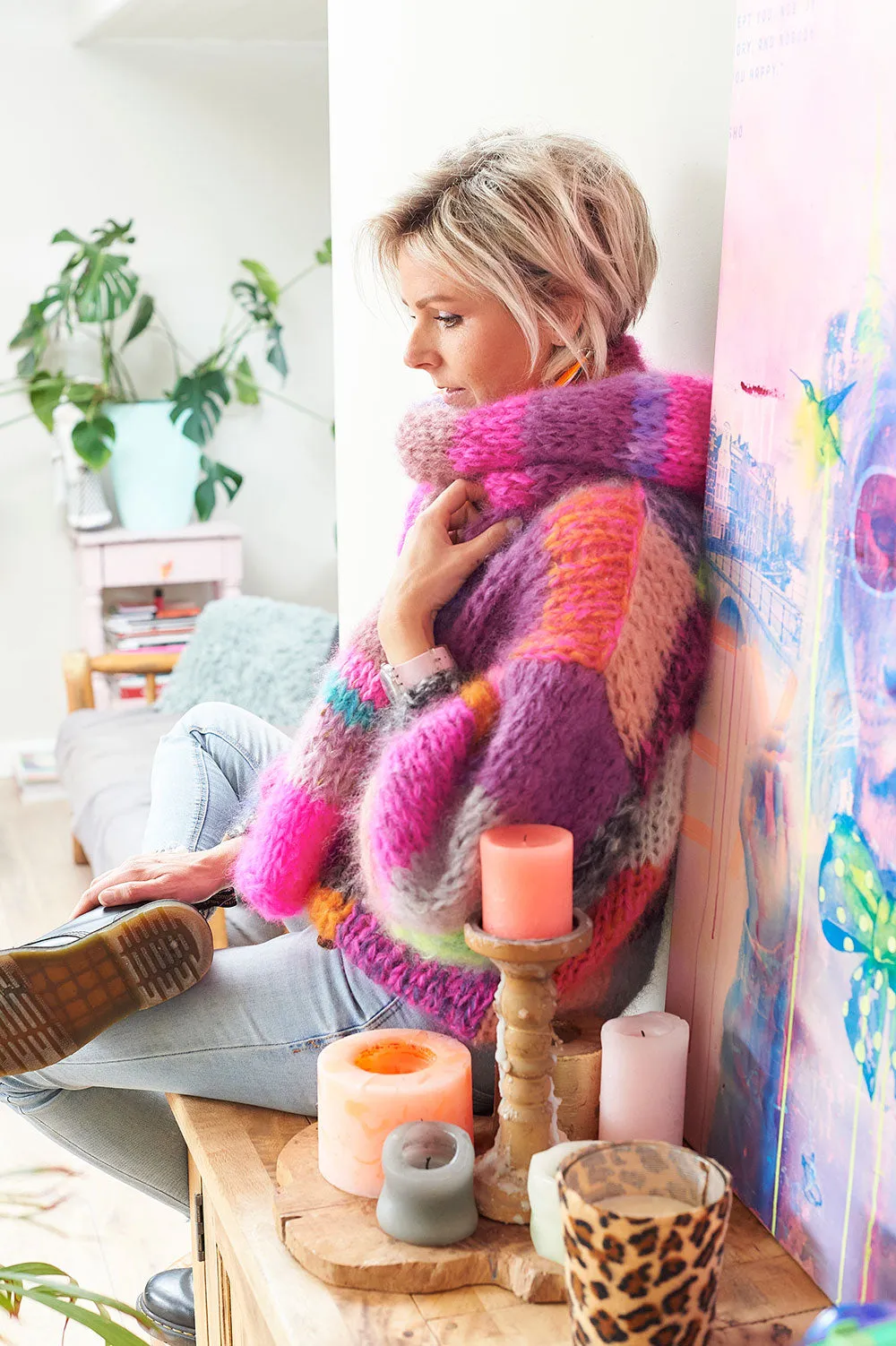 Knit pattern – MYPZ Chunky Rainbow Patchwork Pullover No.15 (ENG-NL)