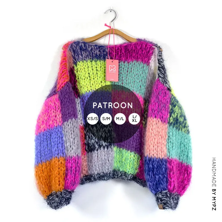 Knit pattern – MYPZ Chunky Rainbow Patchwork Pullover No.15 (ENG-NL)