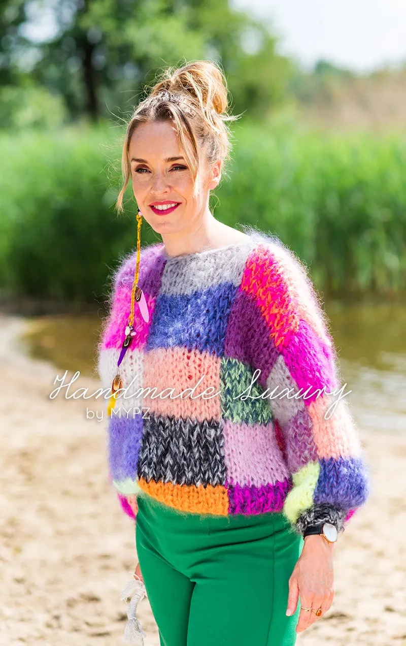 Knit pattern – MYPZ Chunky Rainbow Patchwork Pullover No.15 (ENG-NL)