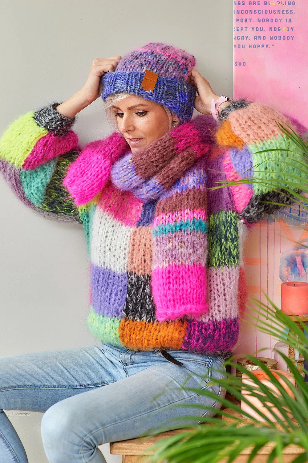 Knit pattern – MYPZ Chunky Rainbow Patchwork Pullover No.15 (ENG-NL)