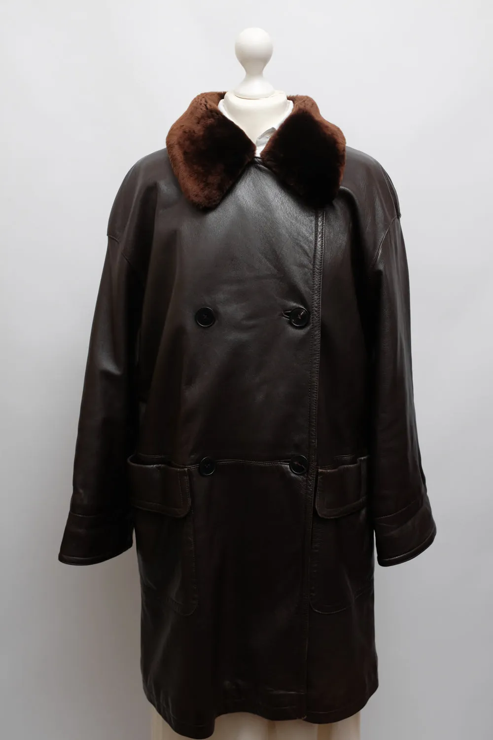 LEATHER BROWN VINTAGE LEATHER JACKET COAT