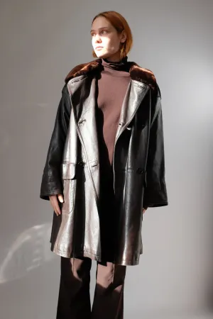 LEATHER BROWN VINTAGE LEATHER JACKET COAT