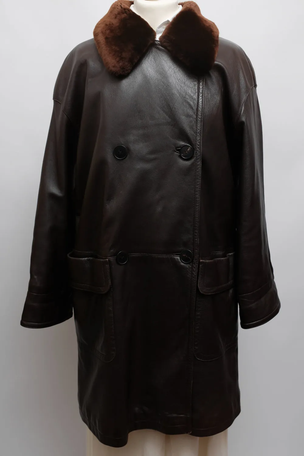 LEATHER BROWN VINTAGE LEATHER JACKET COAT