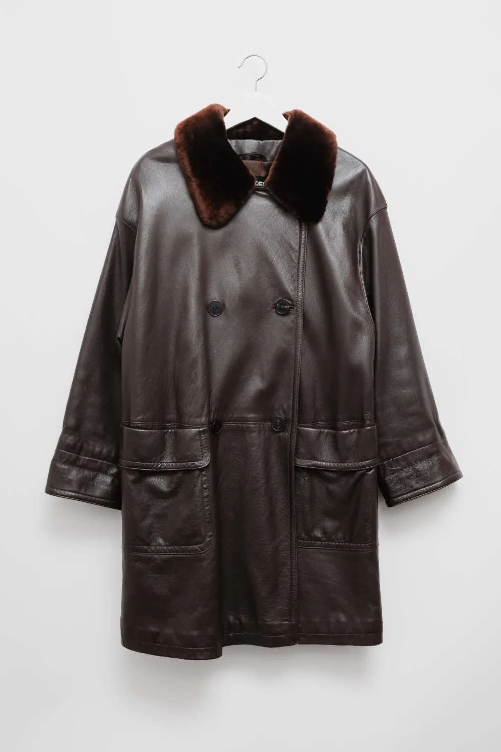 LEATHER BROWN VINTAGE LEATHER JACKET COAT