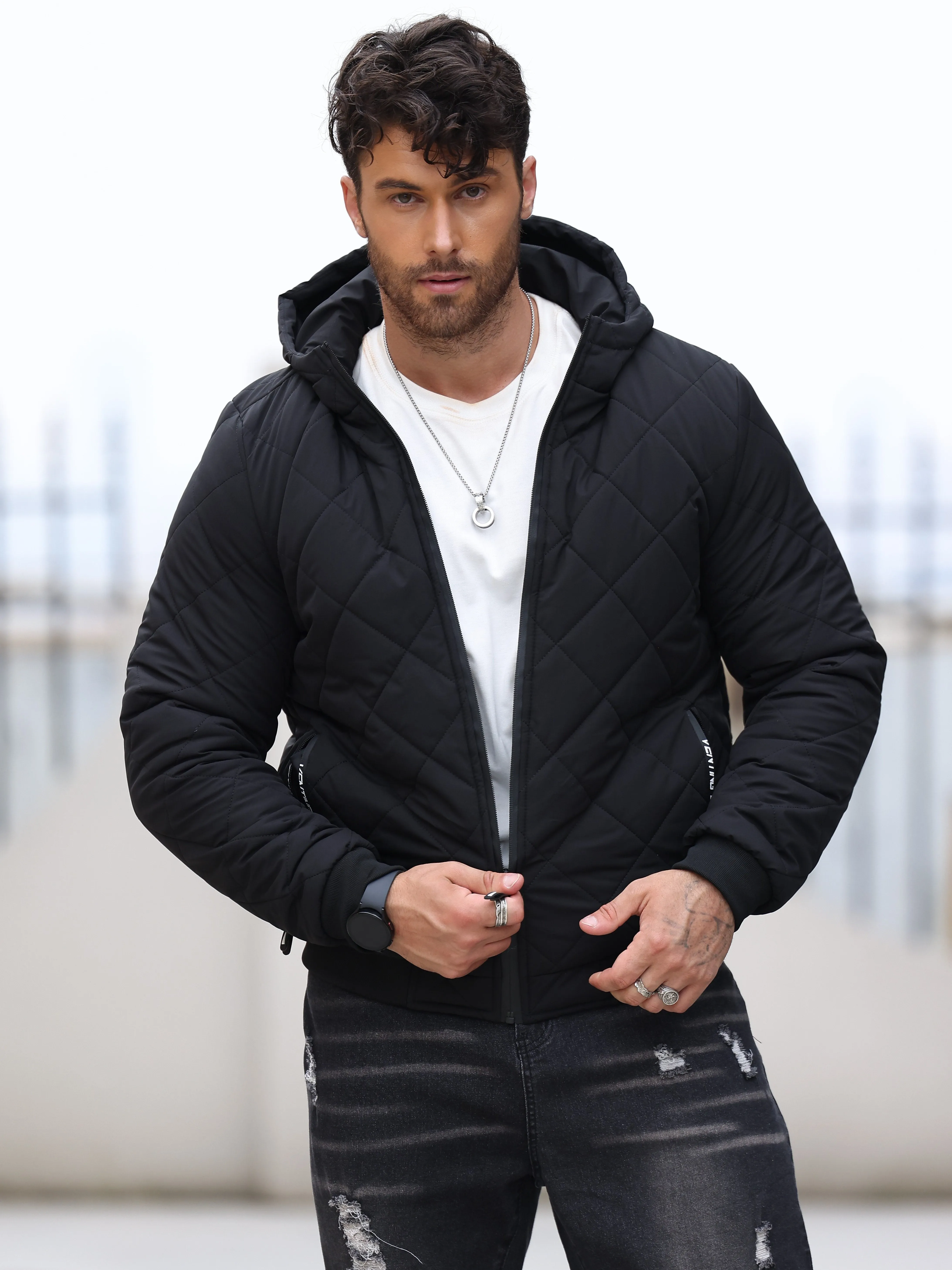 Men's Casual Puffer Coat with Pockets for Outdoor Activities | Perfect for Autumn/Winter Activities