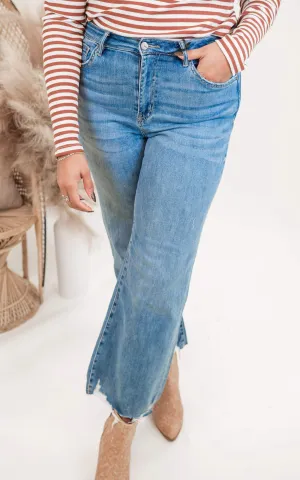 MICA | The Blue Jays High Rise Wide Leg Denim Jean*