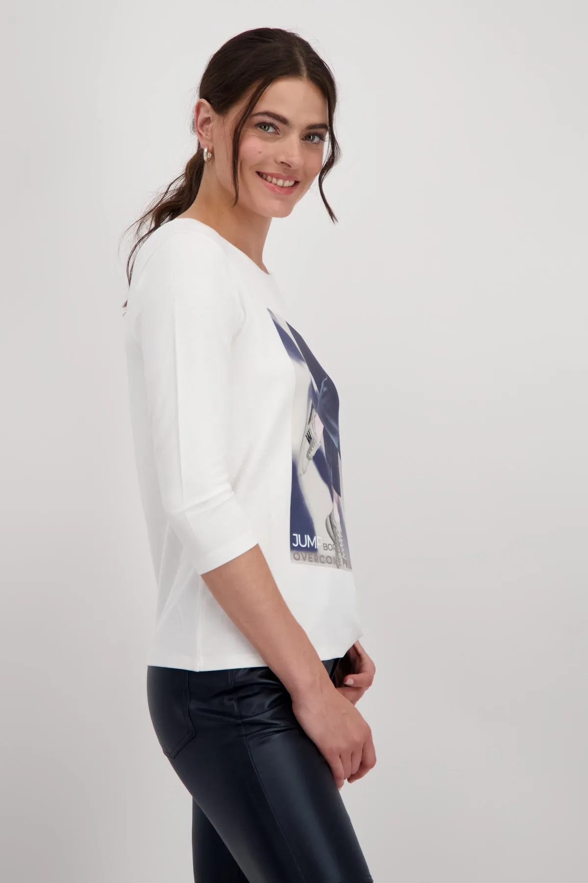 Monari Round neck Tee -off white