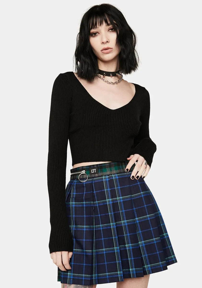 Plaid Gwen Pleated Skirt