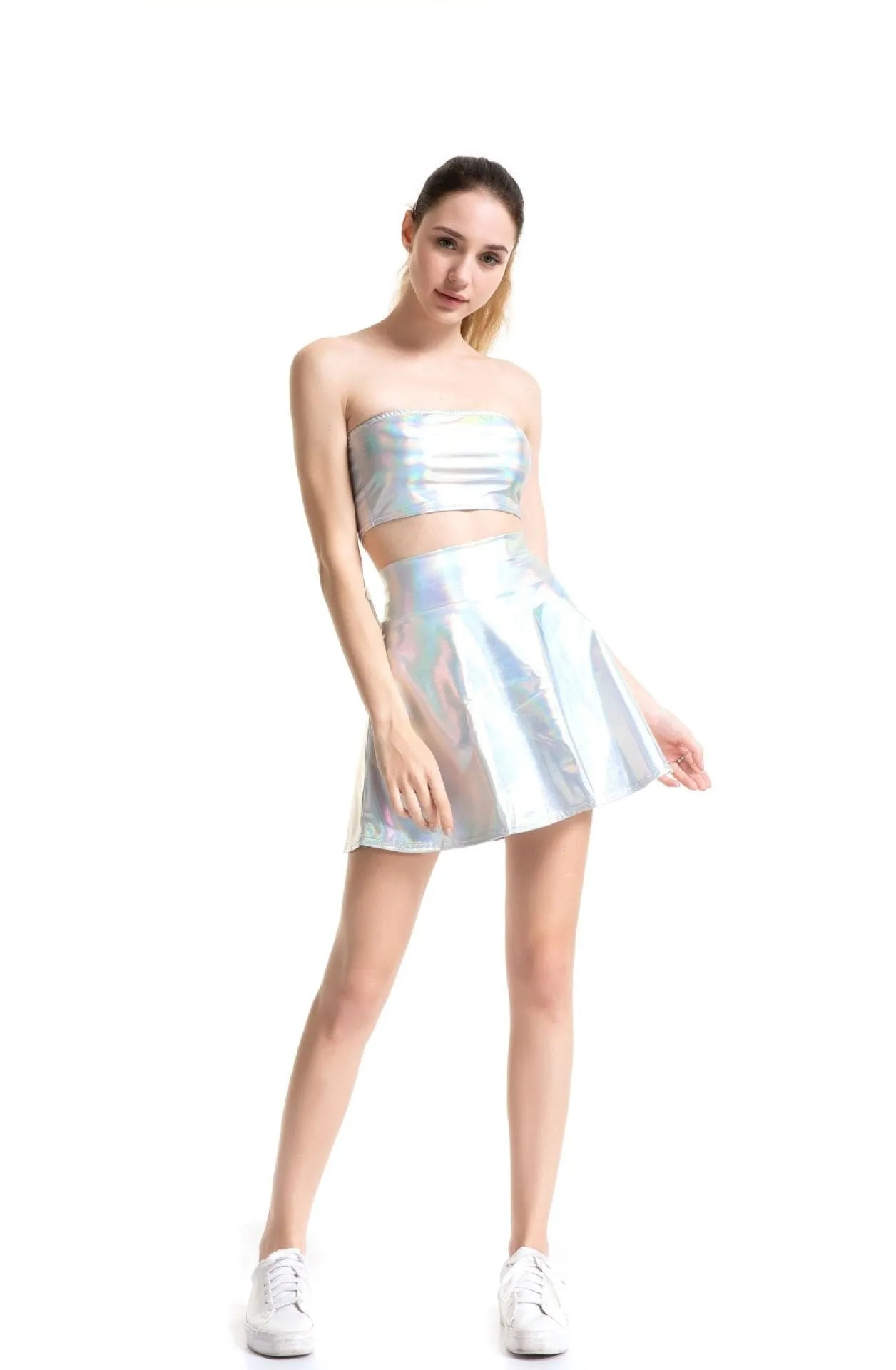 Pleated Cute High Waist Mini Skirt