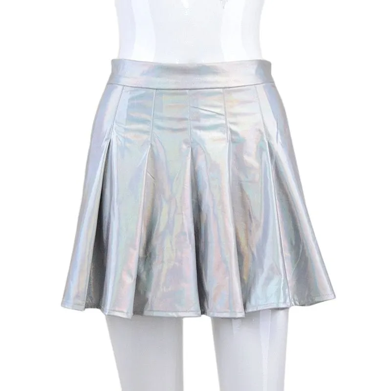 Pleated Cute High Waist Mini Skirt