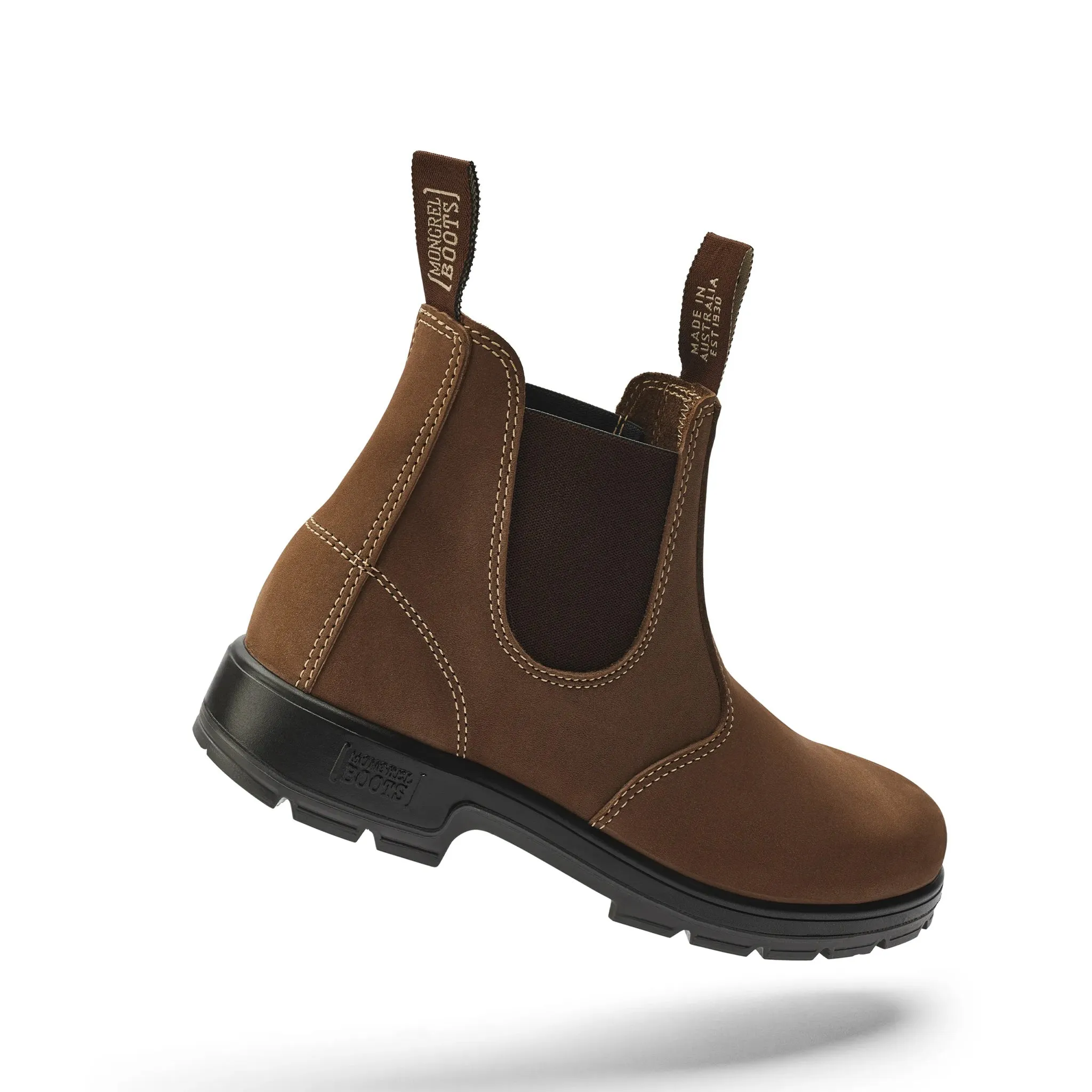 VINTAGE BROWN OIL KIP ELASTIC SIDE BOOT - K91070