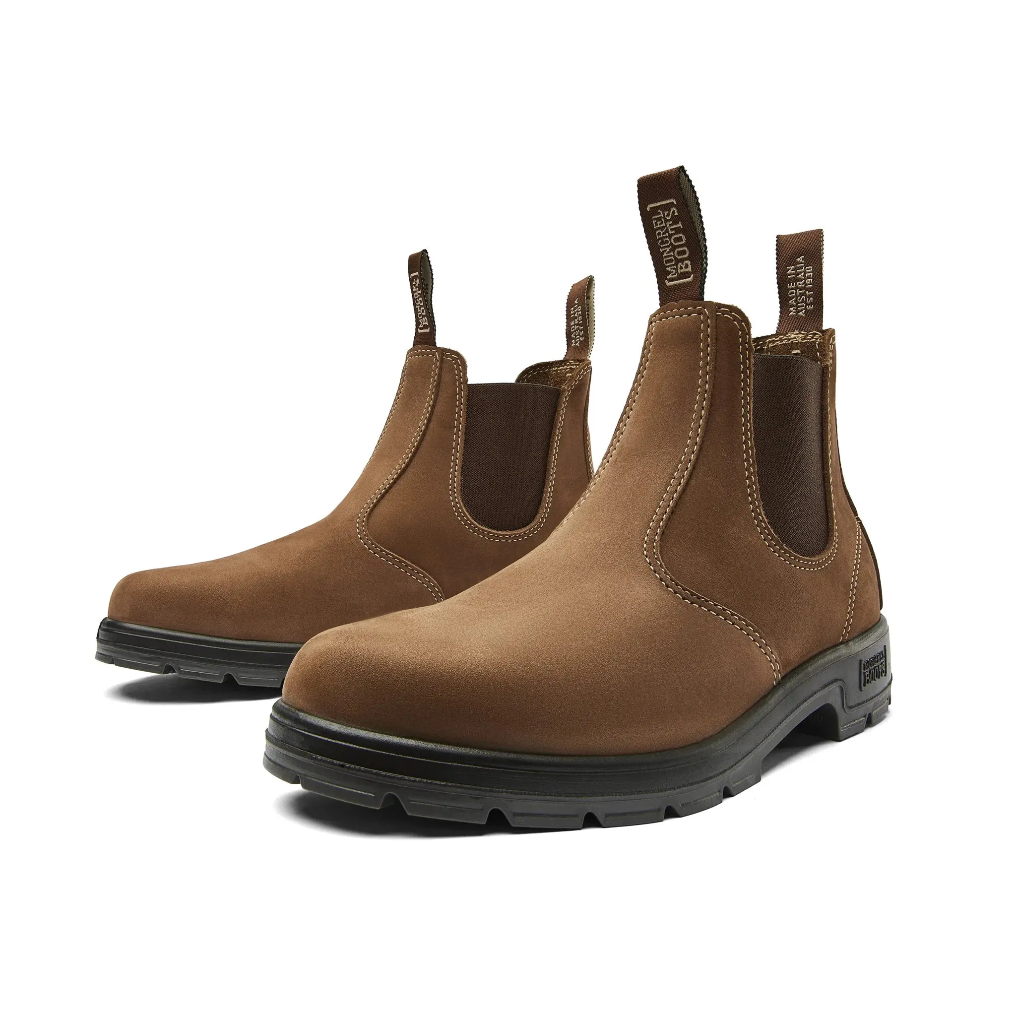 VINTAGE BROWN OIL KIP ELASTIC SIDE BOOT - K91070