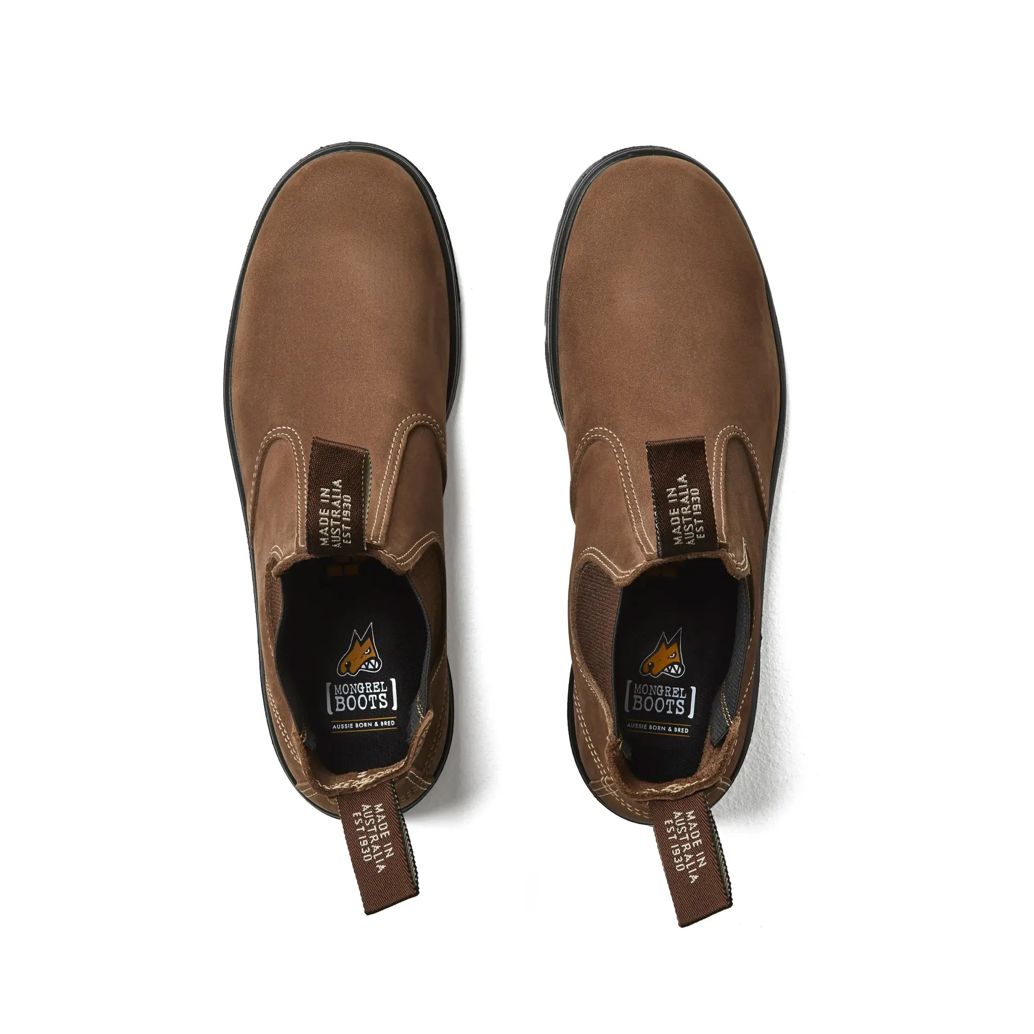 VINTAGE BROWN OIL KIP ELASTIC SIDE BOOT - K91070