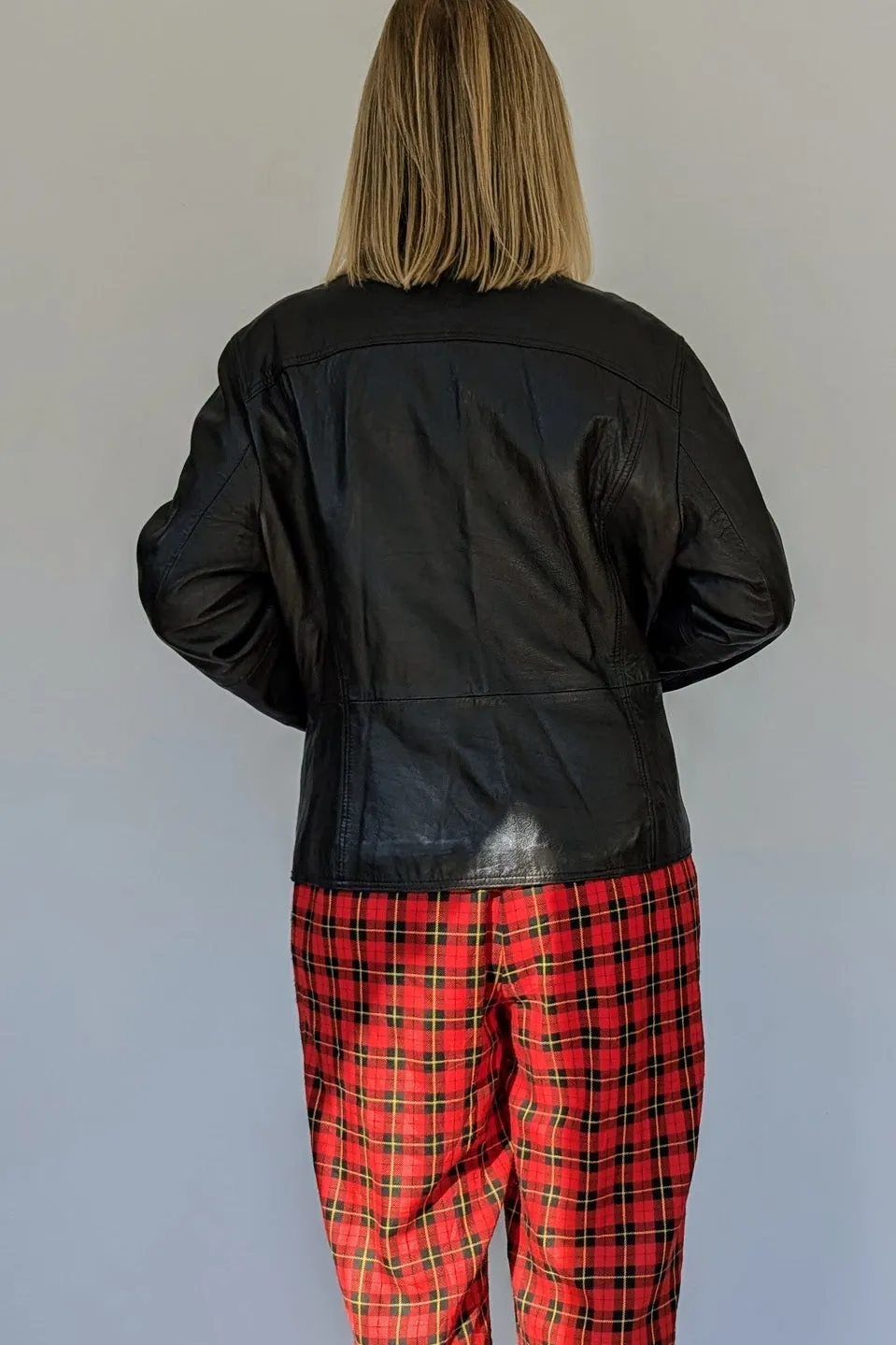 Vintage Leather Blazer Jacket